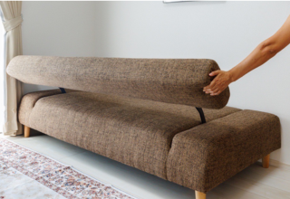 Sofa bed before unfolding